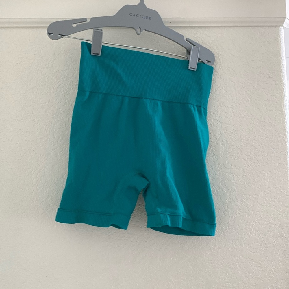 Teal biker shorts! Ribbed and soo comfortable